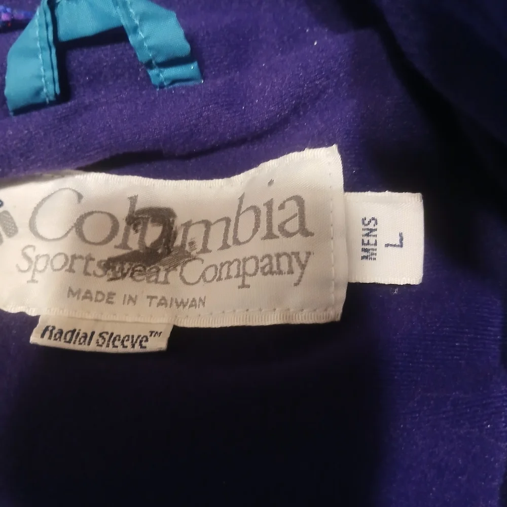 Columbia Blue and Purple Windbreaker Jacket